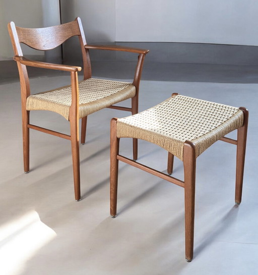 Mid - Century armchair by Arne Wahl Iversen for Glyngøre Stolefabrik