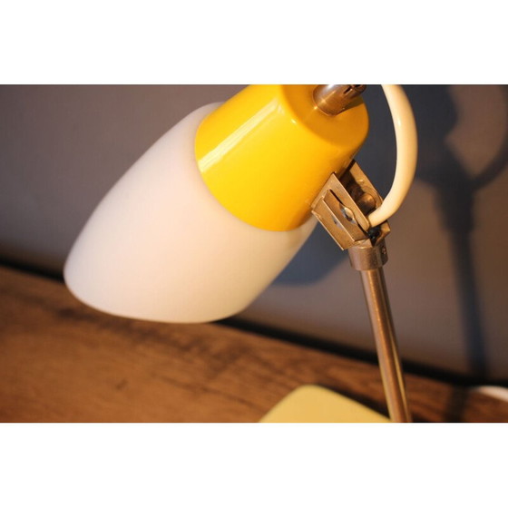 Image 1 of Coppia di lampade vintage in porcellana, metallo e vetro di Kamenický Šenov, Cecoslovacchia 1960