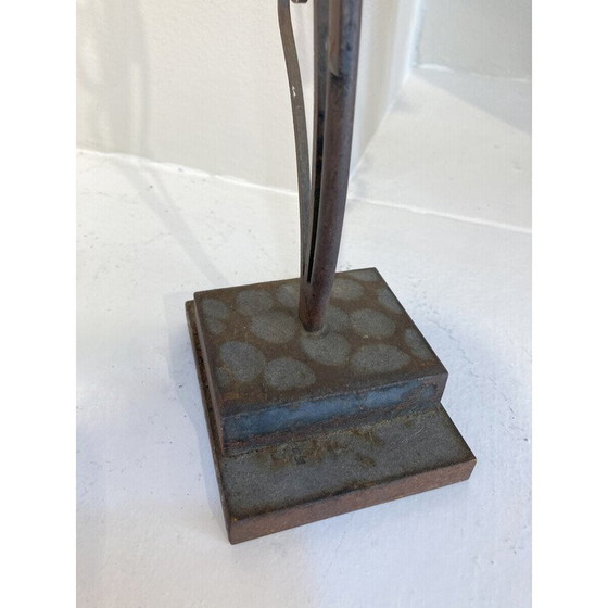 Image 1 of Mid-century bronze flower sculpture