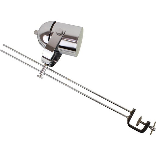 Vintage adjustable metal and chrome table lamp by Stanislav Indra for Combi Lux, Czechoslovakia 1970