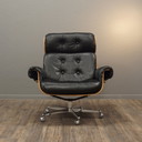 Stoll Giroflex Fauteuil vintage cuir palissandre