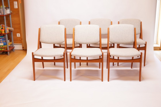 Image 1 of 6x Arne Vodder Ella dining chairs