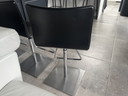 Cattelan Italia bar stools black leather seat adjustable height