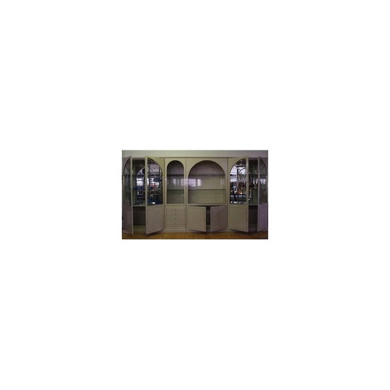 Image 1 of Vintage lacquered wood and glass display cabinet by Mario Sabot, 1970
