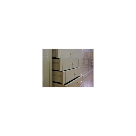 Image 1 of Vintage lacquered wood and glass display cabinet by Mario Sabot, 1970