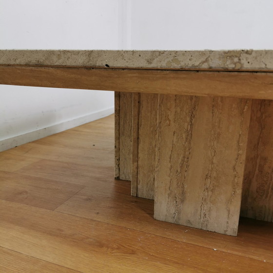 Image 1 of Table basse en travertin Mid Century