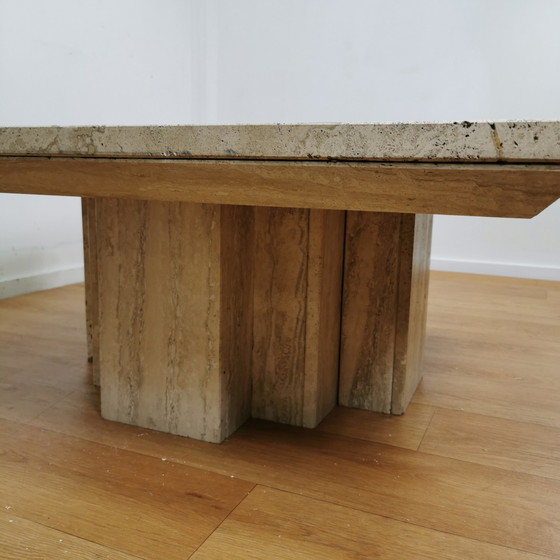 Image 1 of Table basse en travertin Mid Century