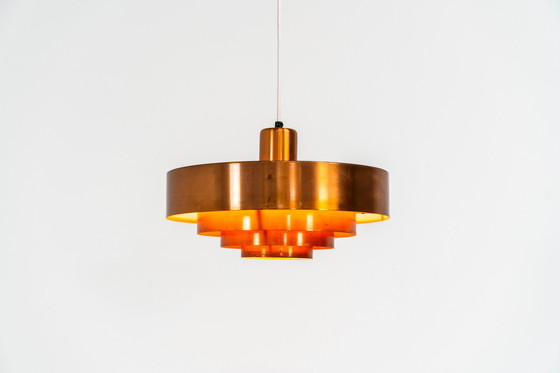 Image 1 of Copper “Roulette” Pendant Light By Jo Hammerborg For Fog & Mørup (Denmark, 1960S).