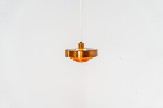 Image 1 of Copper “Roulette” Pendant Light By Jo Hammerborg For Fog & Mørup (Denmark, 1960S).