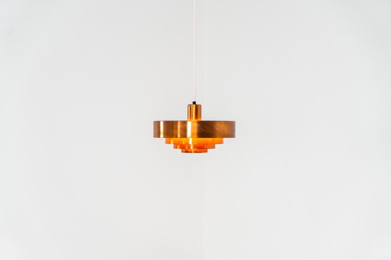 Image 1 of Copper “Roulette” Pendant Light By Jo Hammerborg For Fog & Mørup (Denmark, 1960S).