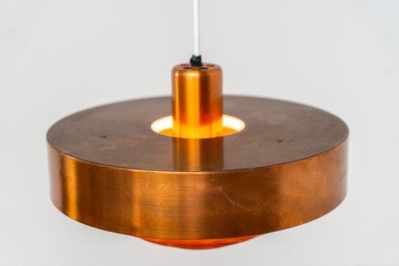 Image 1 of Copper “Roulette” Pendant Light By Jo Hammerborg For Fog & Mørup (Denmark, 1960S).