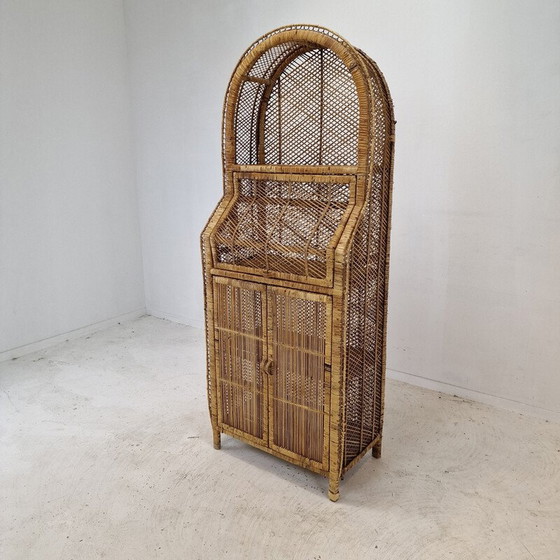 Image 1 of Vintage bamboo and rattan credenza, Italy 1970