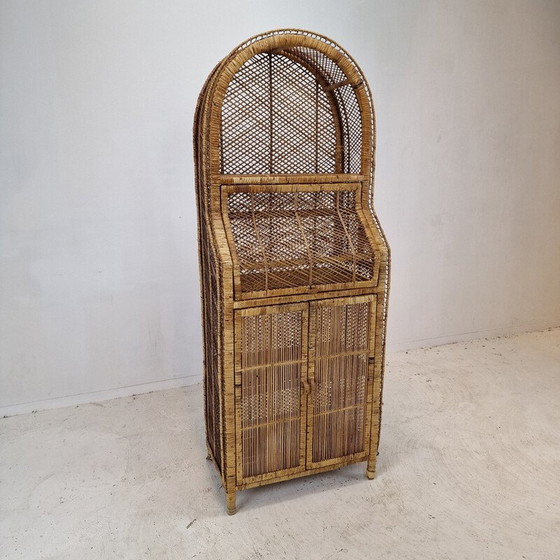 Image 1 of Vintage bamboo and rattan credenza, Italy 1970