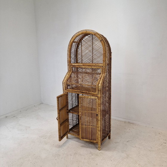 Image 1 of Vintage bamboo and rattan credenza, Italy 1970