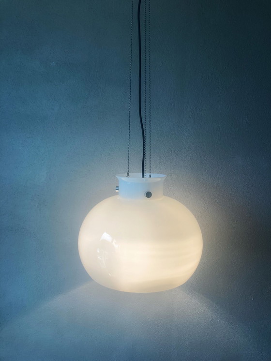 Image 1 of Glashütte Limburg opaline hanging lamp