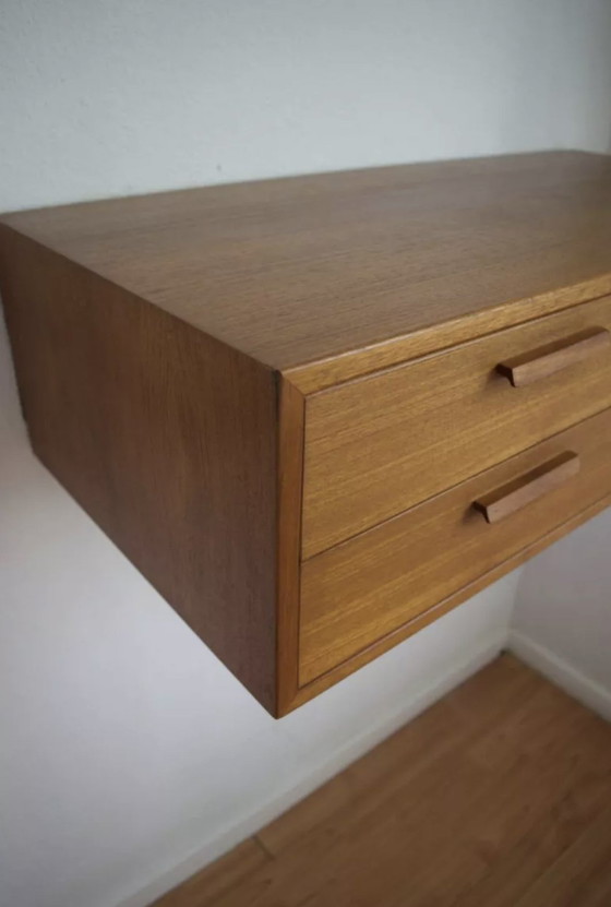 Image 1 of Teak Wall Drawer Module By Kai Kristiansen For Feldballes Møbler, 1960S