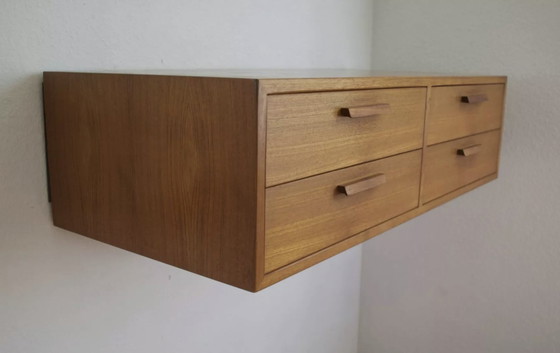 Image 1 of Teak Wall Drawer Module By Kai Kristiansen For Feldballes Møbler, 1960S