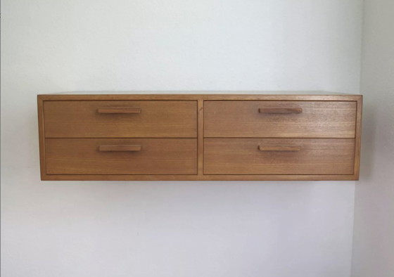 Image 1 of Teak Wall Drawer Module By Kai Kristiansen For Feldballes Møbler, 1960S