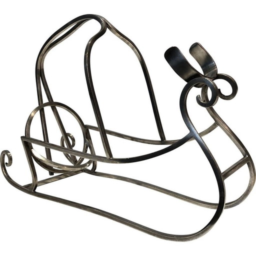 Portabottiglie vintage placcato argento, Francia 1930