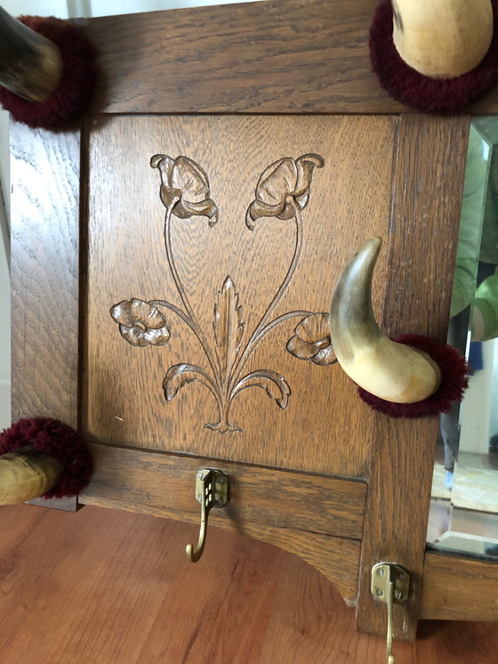 Image 1 of Folklore Coat Rack With Cowhorns