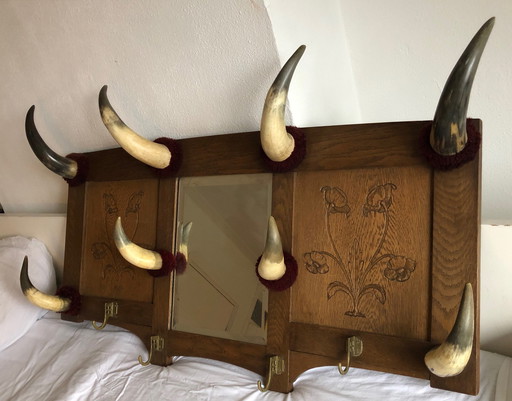 Folklore Coat Rack With Cowhorns