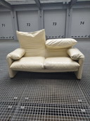 Cassina Maralunga 2 plazas crema/amarillo