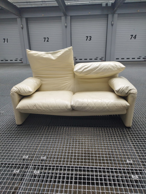 Image 1 of Cassina Maralunga 2 seater cream/yellow