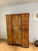 Art deco hanging and shelving cabinet