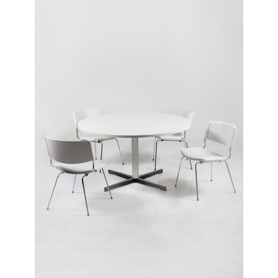 Image 1 of Vintage ND150 dining set in chromed steel tube and wood by Nanna Ditzel for Kolds Savvaerk, Denmark 1950