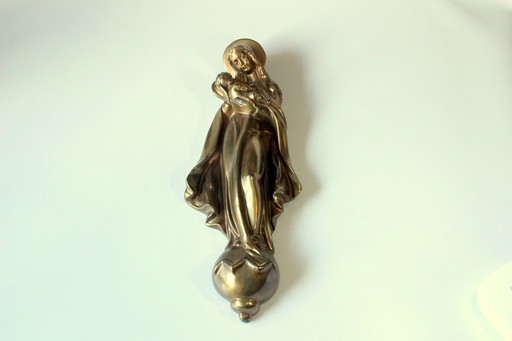 Brass sculpture Mother of God with child