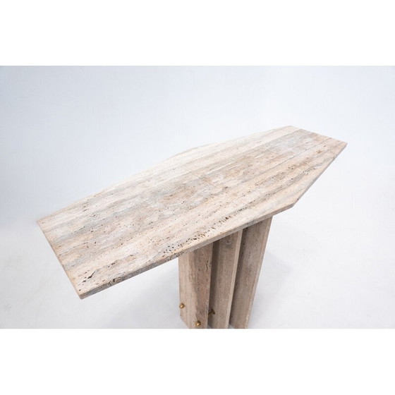 Image 1 of Vintage travertine console, Italy