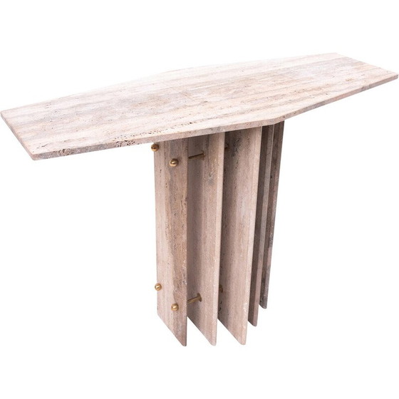 Image 1 of Vintage travertine console, Italy