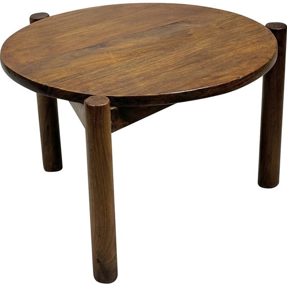 Image 1 of Vintage round coffee table by Pierre Jeanneret