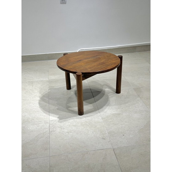 Image 1 of Vintage round coffee table by Pierre Jeanneret