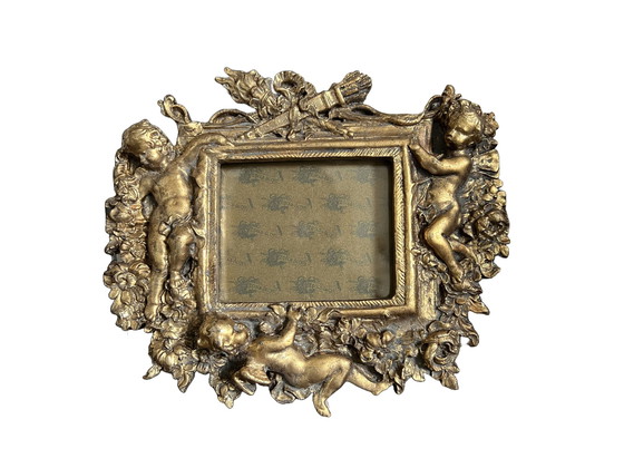 Image 1 of Picture Frame With Cherubs And Floral Motif