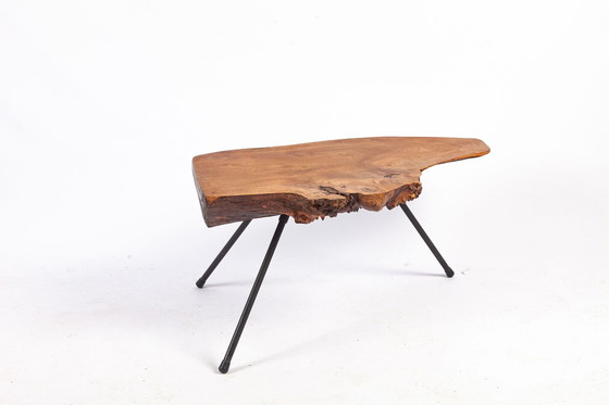 Image 1 of Table basse autrichienne en tronc d'arbre, années 1950