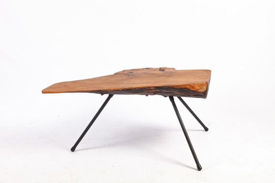 Image 1 of Table basse autrichienne en tronc d'arbre, années 1950