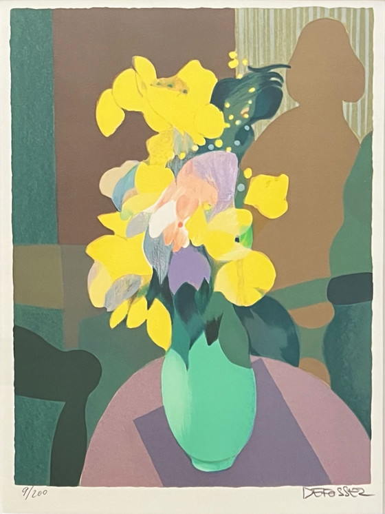 Image 1 of Yellow flowers by Alfred Defossez