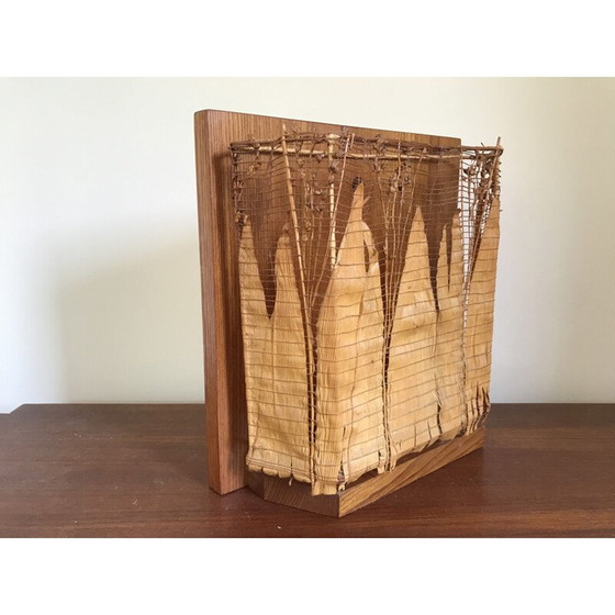Image 1 of Pair of vintage wall lamps in vegetal leaves