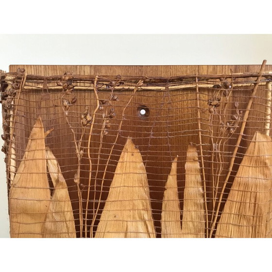 Image 1 of Pair of vintage wall lamps in vegetal leaves