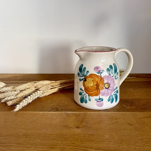 Stamped Floral Pitcher