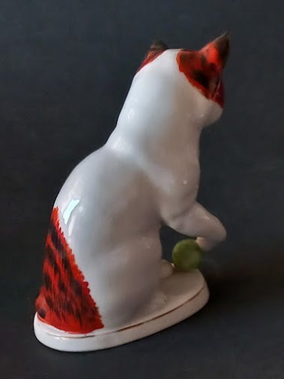 Image 1 of Carl Scheidig Grafenthal KG (1906 - 1935) Antique Porcelain Cat Figurine