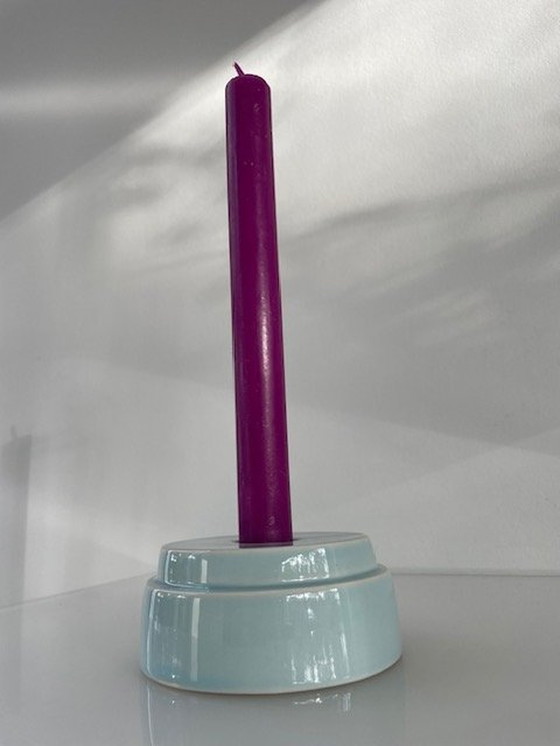 Image 1 of Modern Candlestick Light Blue Piet Hein Eek