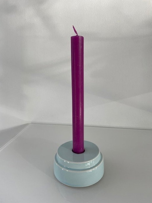 Modern Candlestick Light Blue Piet Hein Eek