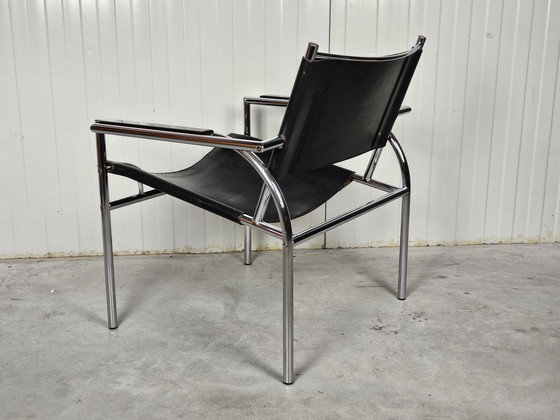 Image 1 of Sedia vintage in pelle Gerard Vollenbrock