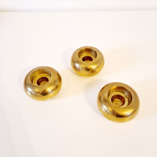 1970s Set Of 3 Waxine Holders Candlesticks