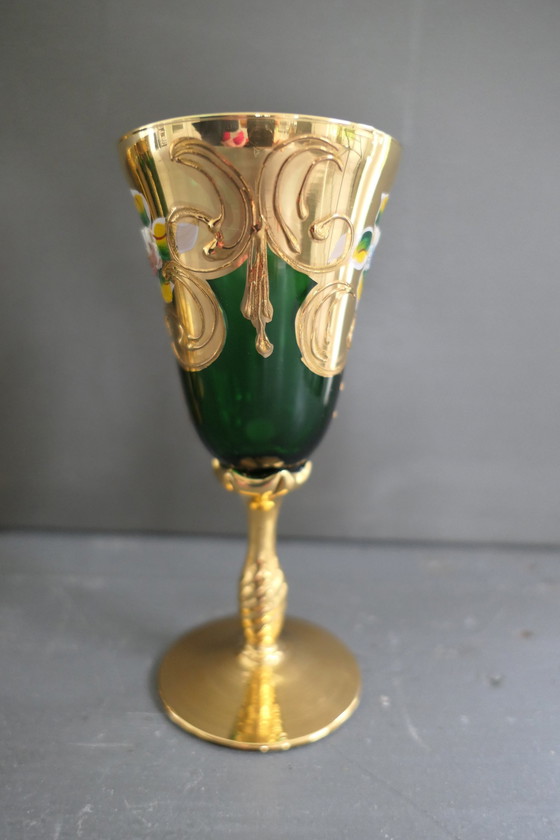 Image 1 of Set di bicchieri da vino veneziani d'epoca