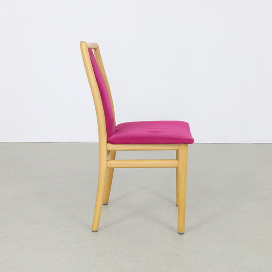 Image 1 of Chaise de salle à manger 4x en velours par K. Høffer-Larsen