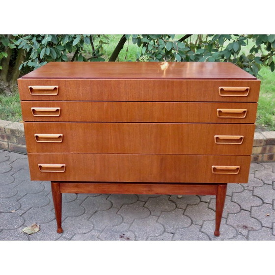 Image 1 of Vintage teak chest of drawers by Peter Moos, Denmark 1955