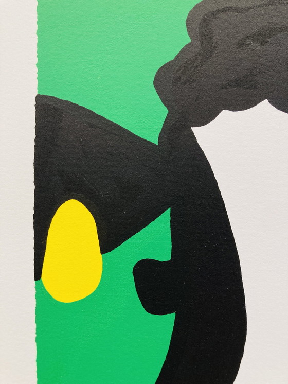 Image 1 of Anna - Silkscreen Cow - Green